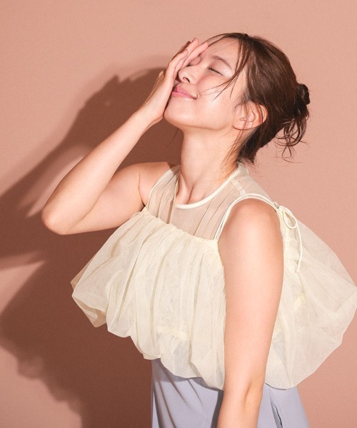 DONOBAN（ドノバン）の「【ANDRESD】balloon form set dress［バルーンフォームセットドレス］（セットアップ・レディース・ベージュ/ベージュ×ブラック/ライトブルー・L/M/S）」の20枚目の写真