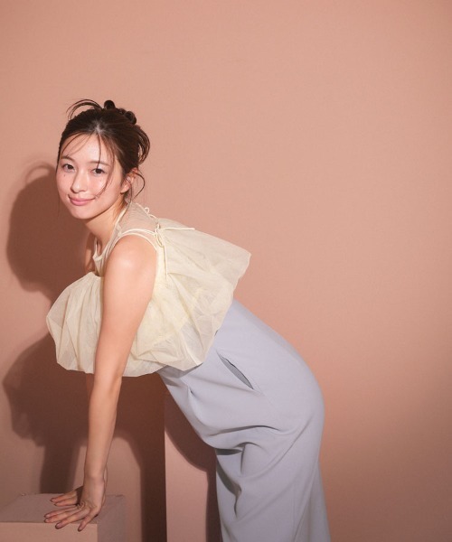DONOBAN（ドノバン）の「【ANDRESD】balloon form set dress［バルーンフォームセットドレス］（セットアップ・レディース・ベージュ/ベージュ×ブラック/ライトブルー・L/M/S）」の10枚目の写真