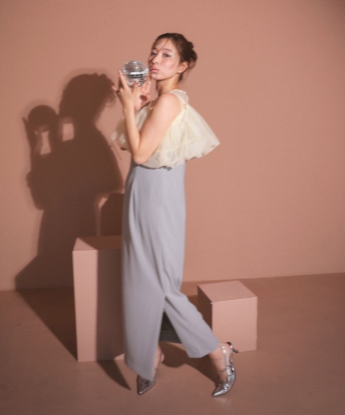 DONOBAN（ドノバン）の「【ANDRESD】balloon form set dress［バルーンフォームセットドレス］（セットアップ・レディース・ベージュ/ベージュ×ブラック/ライトブルー・L/M/S）」の11枚目の写真
