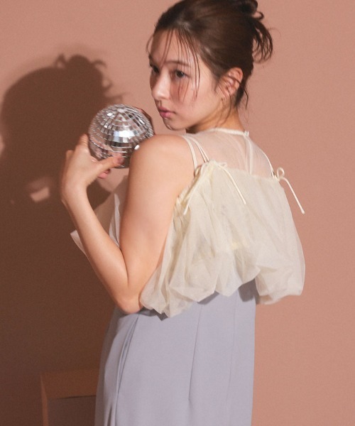 DONOBAN（ドノバン）の「【ANDRESD】balloon form set dress［バルーンフォームセットドレス］（セットアップ・レディース・ベージュ/ベージュ×ブラック/ライトブルー・L/M/S）」の12枚目の写真