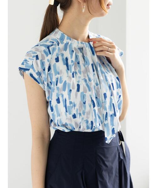 Te chichi(テチチ)の「パターンアソートボウタイブラウス(シャツ/ブラウス・レディース・ベージュ/オフホワイト/ブルー/ブラック・F)」の7枚目の写真