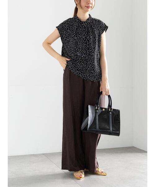 Te chichi(テチチ)の「パターンアソートボウタイブラウス(シャツ/ブラウス・レディース・ベージュ/オフホワイト/ブルー/ブラック・F)」の12枚目の写真