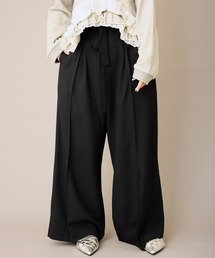 FLUMOR（フラマー）の「ドビーチドリタックワイドパンツ【セットアップ対応】【入卒式】【オケージョン】【お受験スタイル】（その他パンツ）」