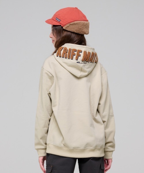 KRIFF MAYER Kid's Collection(クリフメイヤーキッズコレクション)の「サガラ刺繍裏起毛パーカー(フードロゴ)(スウェット・キッズ・チャコール/ベージュ/パープル/ブラウン/レッド/グリーン/カラフル/ナチュラル・120/130/140/150/160/170)」の21枚目の写真