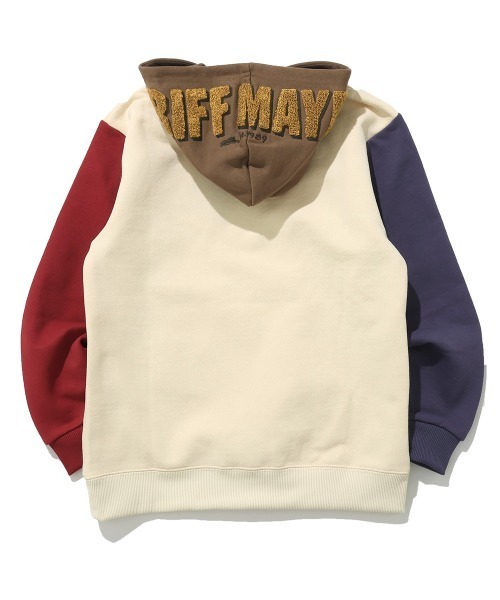 KRIFF MAYER Kid's Collection(クリフメイヤーキッズコレクション)の「サガラ刺繍裏起毛パーカー(フードロゴ)(スウェット・キッズ・チャコール/ベージュ/パープル/ブラウン/レッド/グリーン/カラフル/ナチュラル・120/130/140/150/160/170)」の14枚目の写真