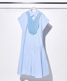Knit Bonding Shirt Dress / ニットボンディングシャツドレス