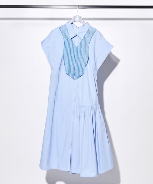 Knit Bonding Shirt Dress / ニットボンディングシャツドレス（シャツ