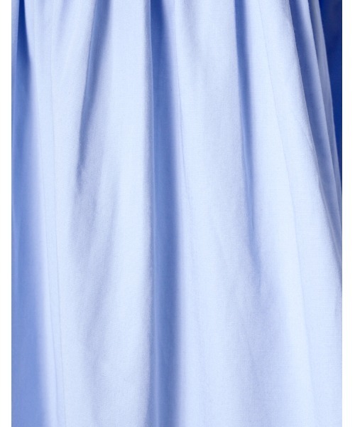 RUMCHE（ラムシェ）の「Knit Bonding Shirt Dress / ニットボンディングシャツドレス（シャツワンピース・レディース・サックスブルー/ホワイト・FREE）」の3枚目の写真