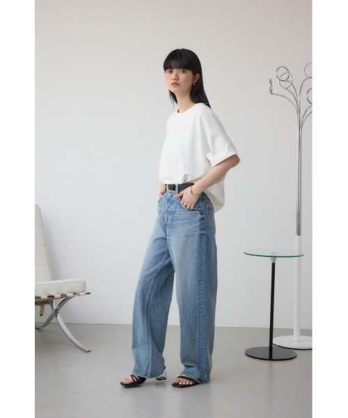 AZUL by moussy(アズールバイマウジー)の「コクーンカットトップス(Tシャツ/カットソー・レディース・ブラック/チャコールグレー/オフホワイト・FREE)」の6枚目の写真