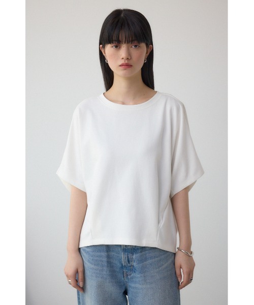 AZUL by moussy(アズールバイマウジー)の「コクーンカットトップス(Tシャツ/カットソー・レディース・ブラック/チャコールグレー/オフホワイト・FREE)」の7枚目の写真