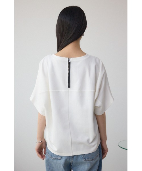 AZUL by moussy(アズールバイマウジー)の「コクーンカットトップス(Tシャツ/カットソー・レディース・ブラック/チャコールグレー/オフホワイト・FREE)」の9枚目の写真