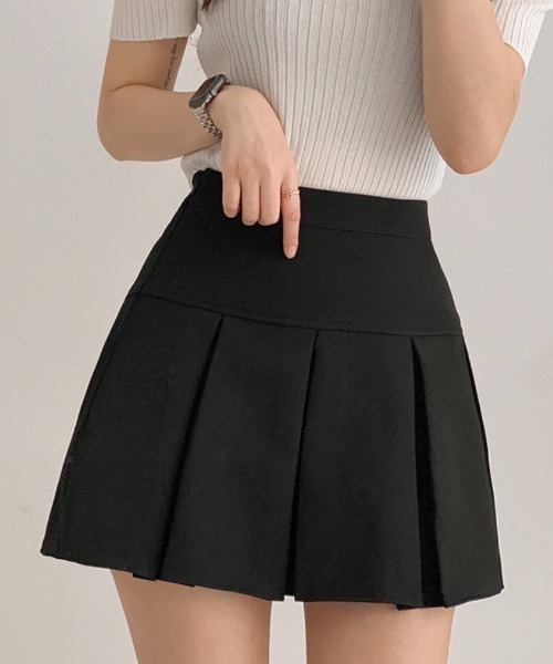 yuue' ( wear )（ユーイ）の「ボックスプリーツミニスカート インナーパンツ付き（スカート・レディース・グレー/ブラック/ブラウン・S/M/L）」の10枚目の写真