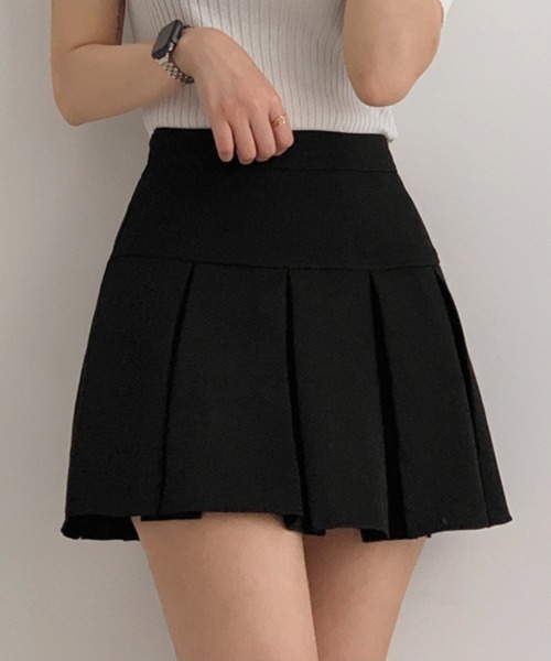 yuue' ( wear )（ユーイ）の「ボックスプリーツミニスカート インナーパンツ付き（スカート・レディース・グレー/ブラック/ブラウン・S/M/L）」の11枚目の写真