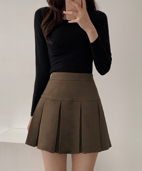 yuue' ( wear )（ユーイ）の「ボックスプリーツミニスカート インナーパンツ付き（スカート・レディース・グレー/ブラック/ブラウン・S/M/L）」の22枚目の写真