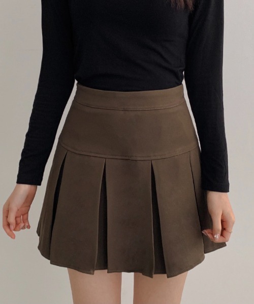 yuue' ( wear )（ユーイ）の「ボックスプリーツミニスカート インナーパンツ付き（スカート・レディース・グレー/ブラック/ブラウン・S/M/L）」の20枚目の写真