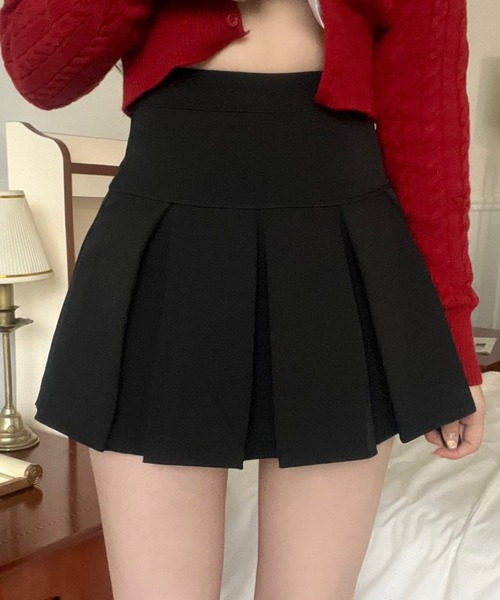 yuue' ( wear )（ユーイ）の「ボックスプリーツミニスカート インナーパンツ付き（スカート・レディース・グレー/ブラック/ブラウン・S/M/L）」の5枚目の写真