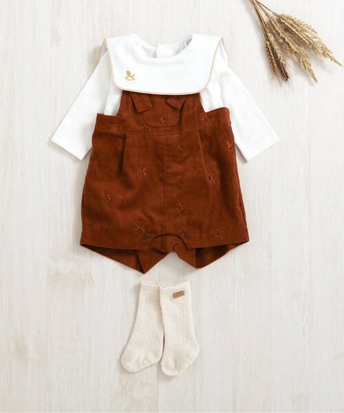 apres les cours（アプレレクール）の「セーラー衿ボディースーツ（ロンパース・キッズ・ブルー/アイボリー・70/80）」の9枚目の写真