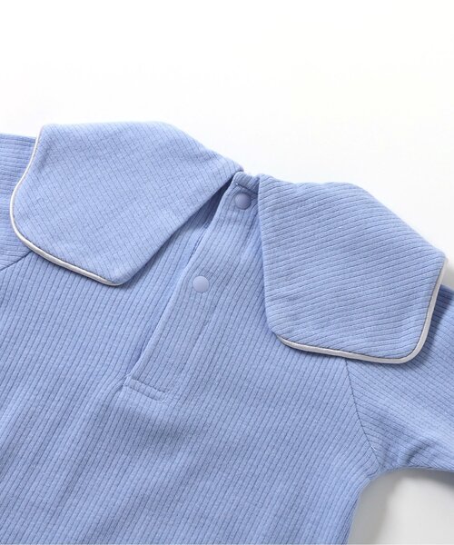 apres les cours（アプレレクール）の「セーラー衿ボディースーツ（ロンパース・キッズ・ブルー/アイボリー・70/80）」の11枚目の写真