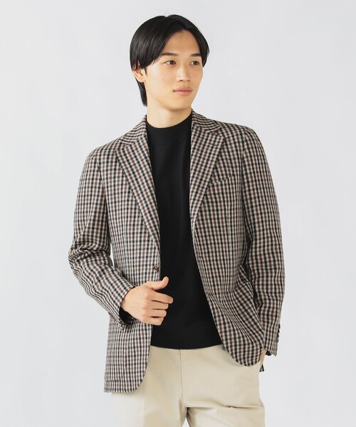 セール】シェパードチェック 3ボタン ジャケット（テーラード