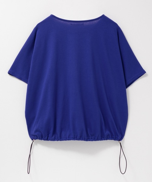 Mac-House(マックハウス)の「Idnes 裾ドロストカットソー(Tシャツ/カットソー・レディース・ブルー/オフホワイト/ブラック・M)」の8枚目の写真