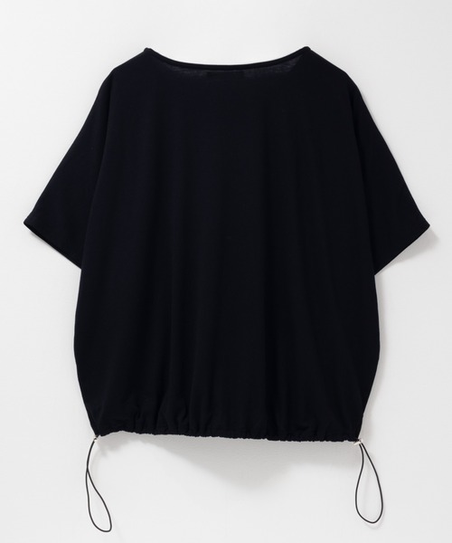 Mac-House(マックハウス)の「Idnes 裾ドロストカットソー(Tシャツ/カットソー・レディース・ブルー/オフホワイト/ブラック・M)」の6枚目の写真