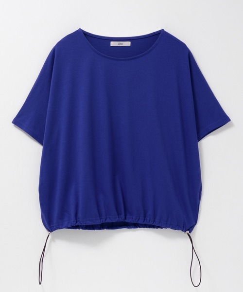 Mac-House(マックハウス)の「Idnes 裾ドロストカットソー(Tシャツ/カットソー・レディース・ブルー/オフホワイト/ブラック・M)」の14枚目の写真