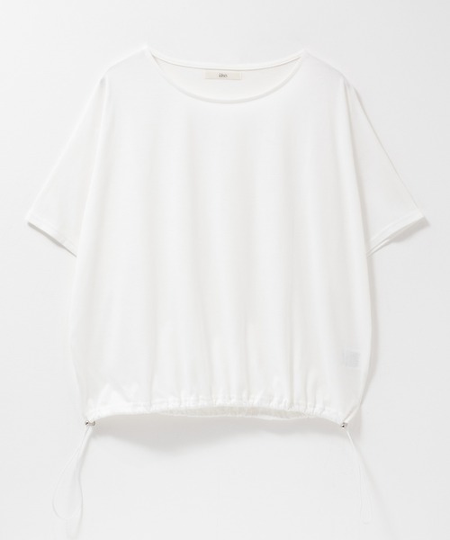 Mac-House(マックハウス)の「Idnes 裾ドロストカットソー(Tシャツ/カットソー・レディース・ブルー/オフホワイト/ブラック・M)」の12枚目の写真