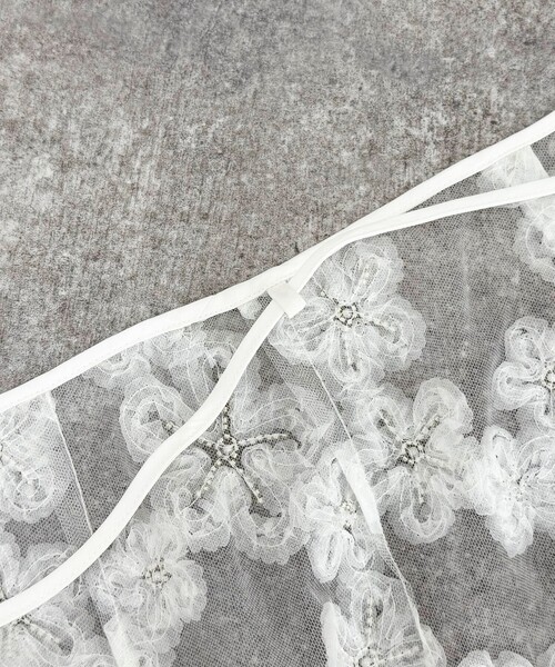 fredy emue（フレディエミュ）の「フラワーモチーフレイヤードスカート（スカート・レディース・オフホワイト/ブラック・38）」の19枚目の写真