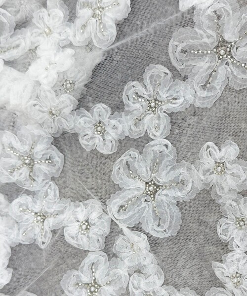 fredy emue（フレディエミュ）の「フラワーモチーフレイヤードスカート（スカート・レディース・オフホワイト/ブラック・38）」の20枚目の写真