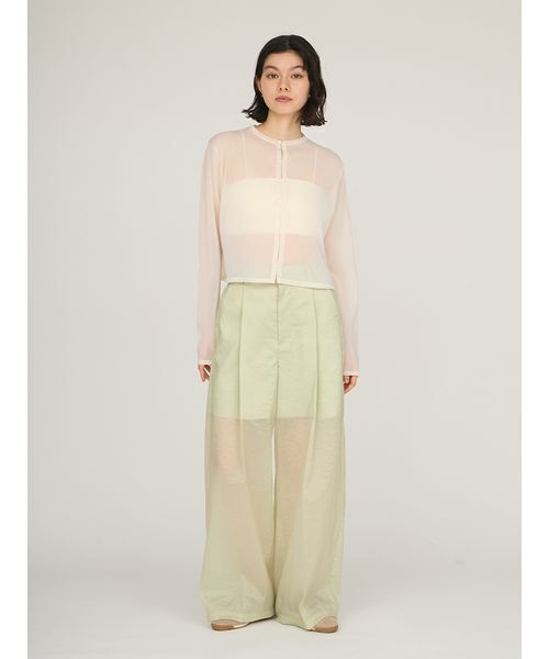 emmi（エミ）の「シアーワイドタックパンツ（その他パンツ・レディース・ミント/ネイビー/ベージュ・1/0）」の13枚目の写真