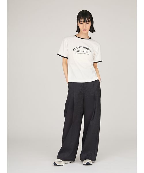 emmi（エミ）の「シアーワイドタックパンツ（その他パンツ・レディース・ミント/ネイビー/ベージュ・1/0）」の18枚目の写真