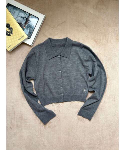 Ungrid（アングリッド）の「【百田夏菜子コラボ】ニットカーディガン（カーディガン/ボレロ・レディース・グレー/レッド・FREE）」の9枚目の写真