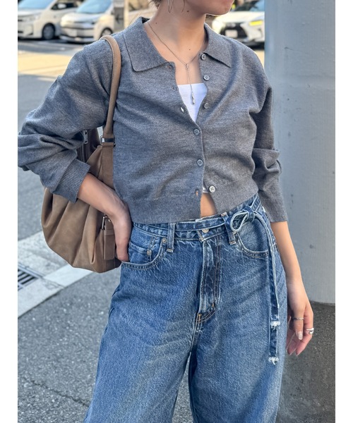 Ungrid（アングリッド）の「【百田夏菜子コラボ】ニットカーディガン（カーディガン/ボレロ・レディース・グレー/レッド・FREE）」の21枚目の写真