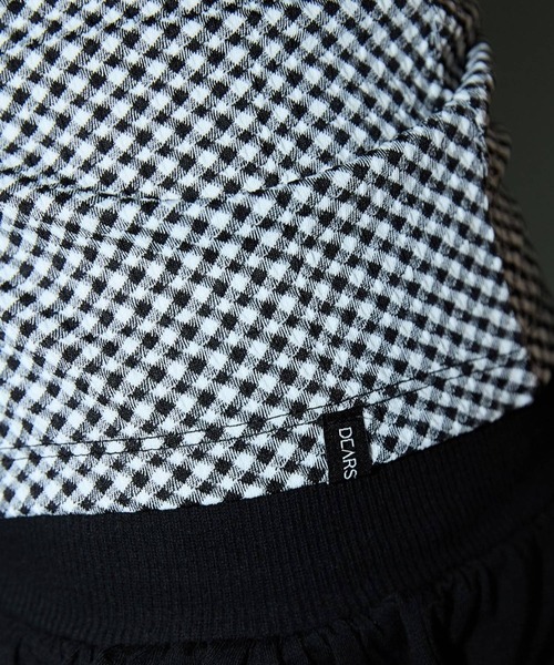 3.3 Field Trip （3.3フィールドトリップ）の「DEARSTALKER／チェックオフショルダーカーディガン（シャツ/ブラウス・レディース・ブラック/レッド・FREE）」の9枚目の写真