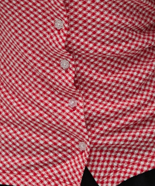 3.3 Field Trip （3.3フィールドトリップ）の「DEARSTALKER／チェックオフショルダーカーディガン（シャツ/ブラウス・レディース・ブラック/レッド・FREE）」の16枚目の写真