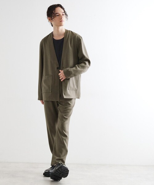tk.TAKEO KIKUCHI(ティーケータケオキクチ)の「【セットアアップ対応】ポリツイルテーパードパンツ(その他パンツ・メンズ・チャコールグレー/ブラック/ブルーグリーン・02/03/04)」の4枚目の写真