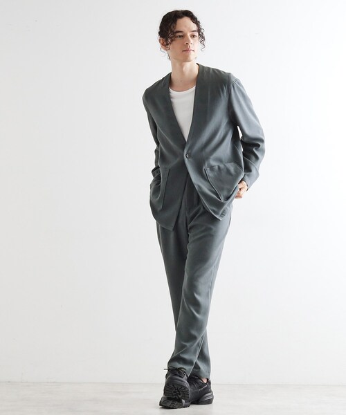 tk.TAKEO KIKUCHI(ティーケータケオキクチ)の「【セットアアップ対応】ポリツイルテーパードパンツ(その他パンツ・メンズ・チャコールグレー/ブラック/ブルーグリーン・02/03/04)」の13枚目の写真