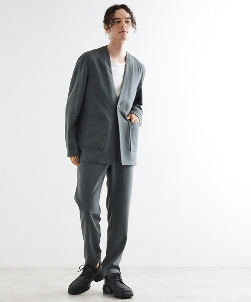 tk.TAKEO KIKUCHI(ティーケータケオキクチ)の「【セットアアップ対応】ポリツイルテーパードパンツ(その他パンツ・メンズ・チャコールグレー/ブラック/ブルーグリーン・02/03/04)」の14枚目の写真