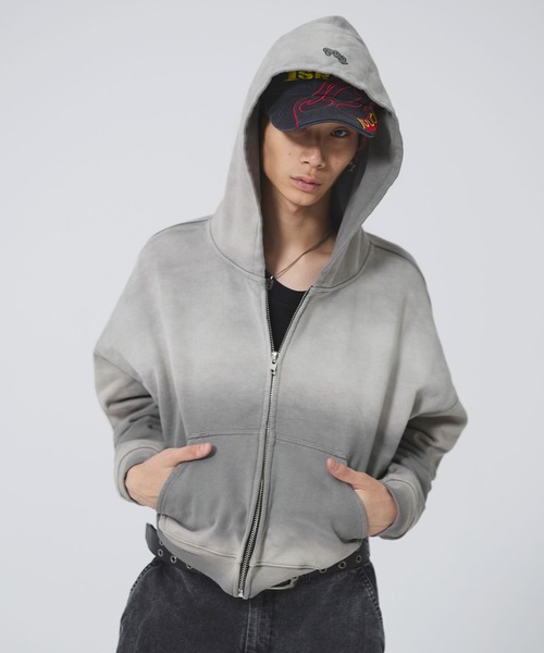 サンバリア　グレー ショート丈 パーカー パーカー(ポケット付き)｜完全遮光アウター｜サンバリア100 | 完全遮光