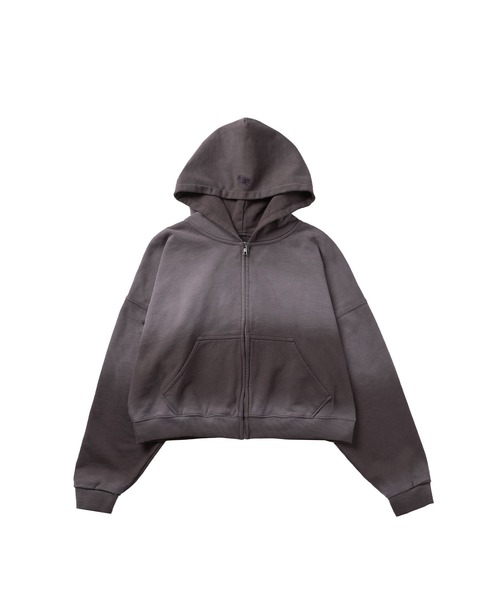 70s USA製　サンフェードジップパーカー パーカー ヘビーウエイトサンフェードショート丈ZIPパーカー「UNISEX