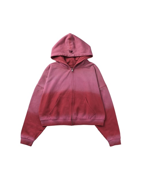 セール】ヘビーウエイトサンフェードショート丈ZIPパーカー【UNISEX