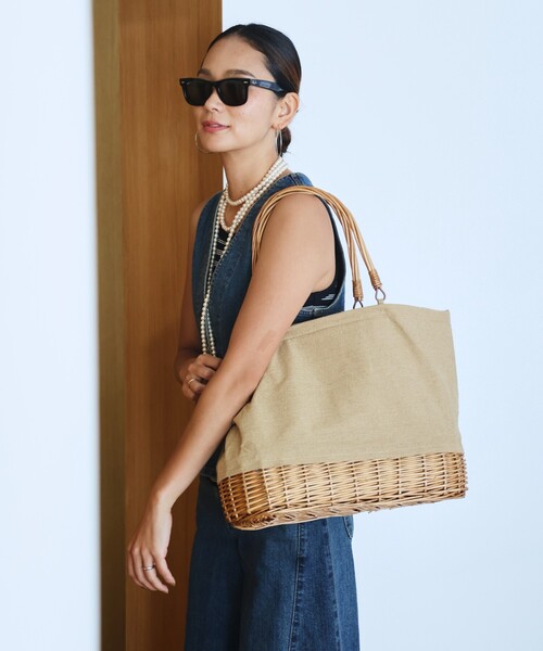 DULTON（ダルトン）の「DULTON/ダルトン MARKET TOTE BASKET WITH COOLER L NATURAL マーケット トート バスケット ウィズ クーラー（トートバッグ・レディース・ナチュラル・ONE SIZE）」の13枚目の写真
