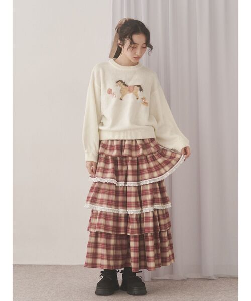 merry jenny（メリージェニー）の「ベイビーニットトップス（ニット/セーター・レディース・グリーン/ブルー/オフホワイト・FREE）」の13枚目の写真