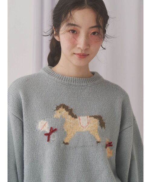 merry jenny（メリージェニー）の「ベイビーニットトップス（ニット/セーター・レディース・グリーン/ブルー/オフホワイト・FREE）」の17枚目の写真