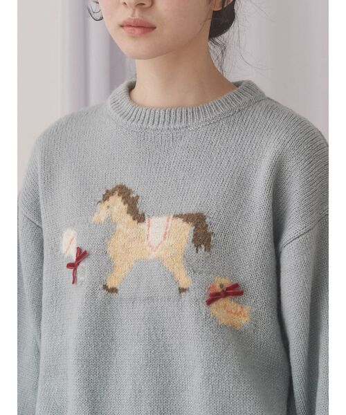 merry jenny（メリージェニー）の「ベイビーニットトップス（ニット/セーター・レディース・グリーン/ブルー/オフホワイト・FREE）」の18枚目の写真