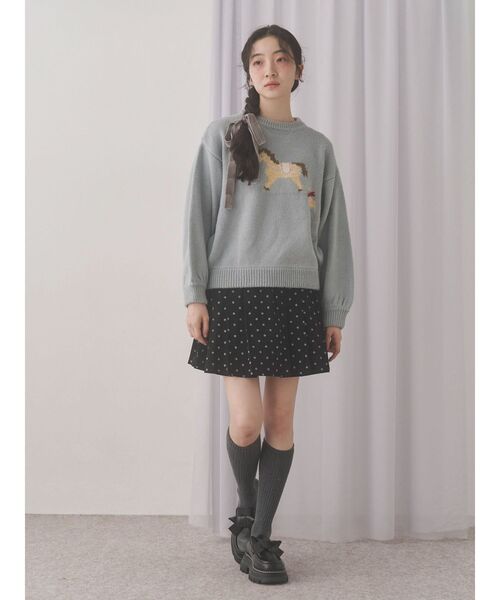 merry jenny（メリージェニー）の「ベイビーニットトップス（ニット/セーター・レディース・グリーン/ブルー/オフホワイト・FREE）」の19枚目の写真