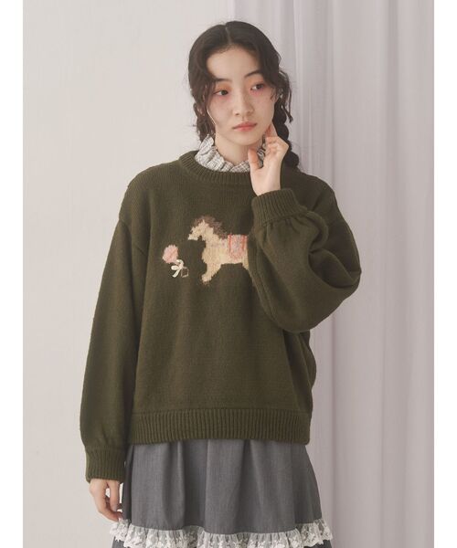 merry jenny（メリージェニー）の「ベイビーニットトップス（ニット/セーター・レディース・グリーン/ブルー/オフホワイト・FREE）」の21枚目の写真