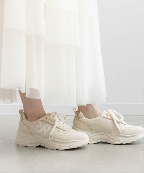 RANDA(ランダ)の「モノグラムデザインボリュームソールスニーカー(スニーカー・レディース・グレー/ブラック/アイボリー・L/M/LL/S)」の6枚目の写真