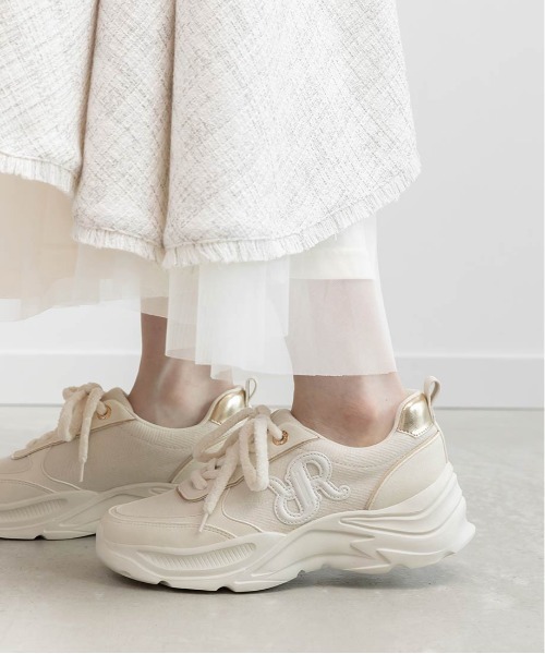 RANDA(ランダ)の「モノグラムデザインボリュームソールスニーカー(スニーカー・レディース・グレー/ブラック/アイボリー・L/M/LL/S)」の9枚目の写真