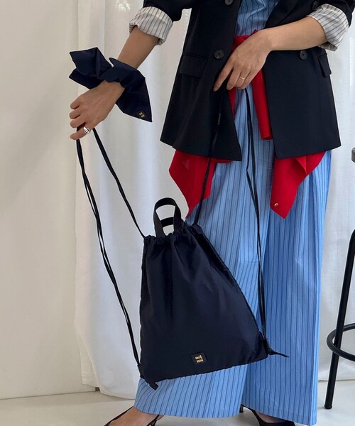 NOLLEY’S（ノーリーズ）の「【nolnol/ノルノル】ナップザック（ショルダーバッグ・レディース・ネイビー/ブラック・FREE）」の3枚目の写真